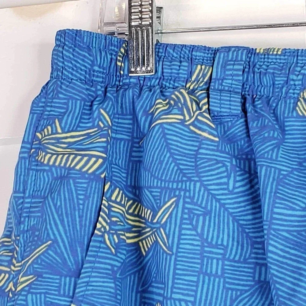 Columbia Omni-Shade Men’s Swim Trunks Blue Size XL Geometric Fish PFG Pockets
